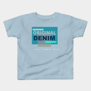 Original Denim Typography superior New York Kids T-Shirt